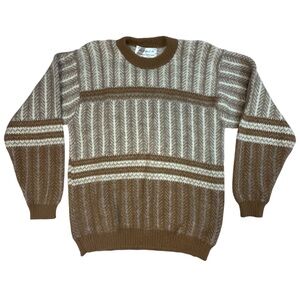 Alpaca Connection 100% Alpaca Wool Mens Crew Neck Sweater Large